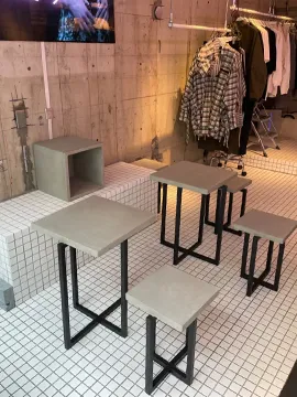 モルタル×アイアン テーブル